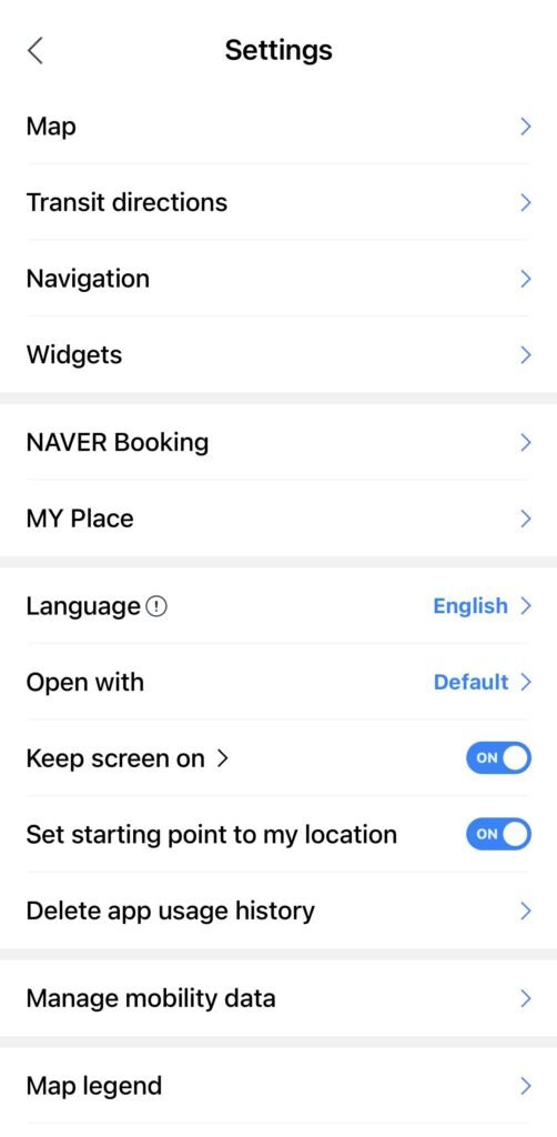 how to switch naver map in english
