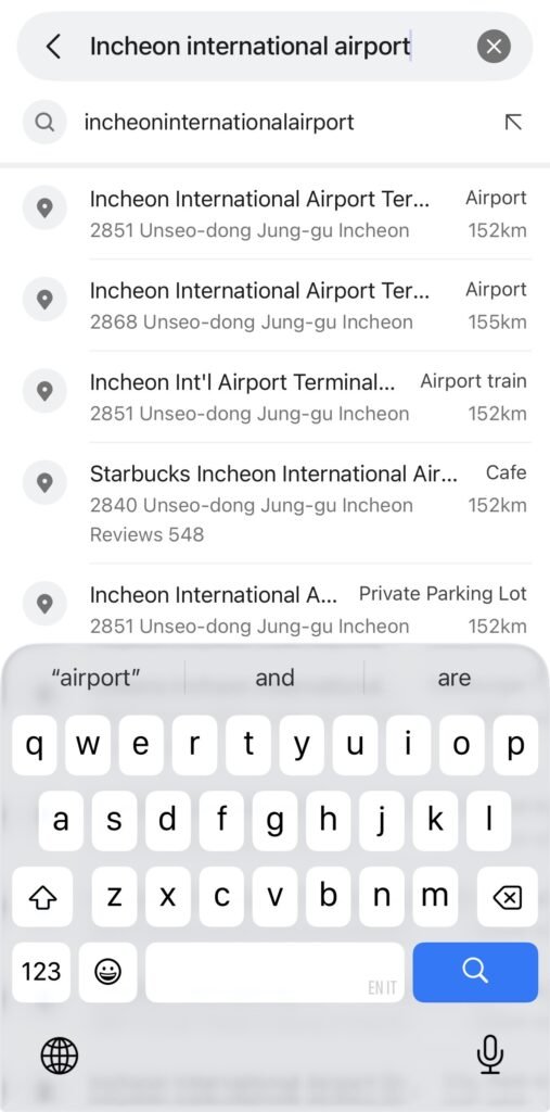 How to search places in Naver map